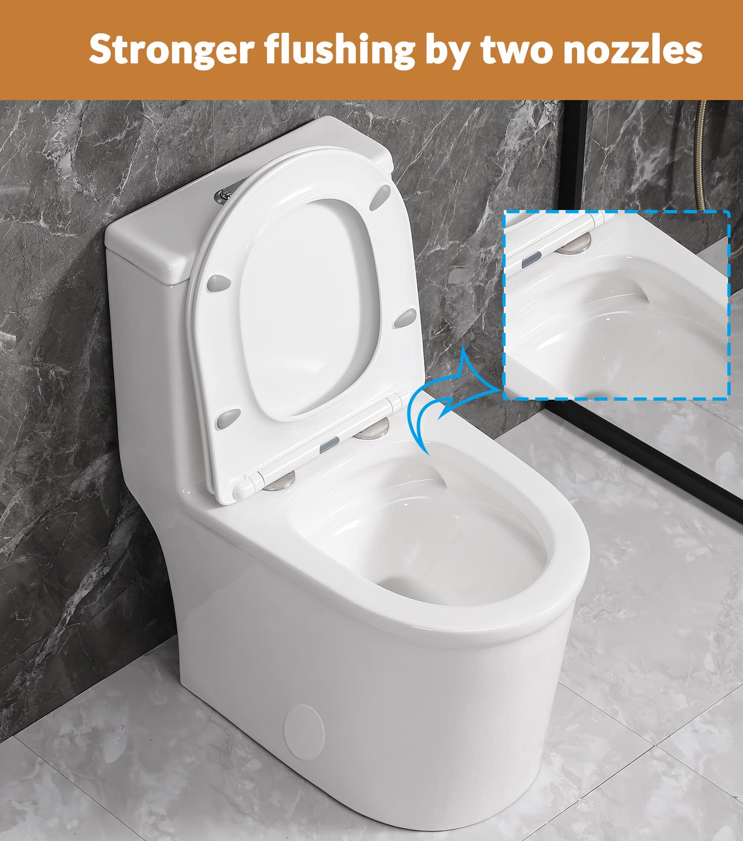 Sounor Round Compact One-Piece Toilet - 12