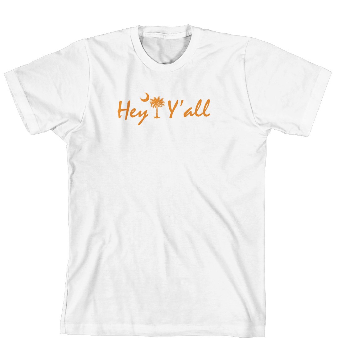 Hey Y'all with Palmetto Tree Graphic T-Shirt - Soft Cotton Vintage Style Tee for Men & Women - Perfect for Southern Pride, Beach Trips, and Casual Outfits