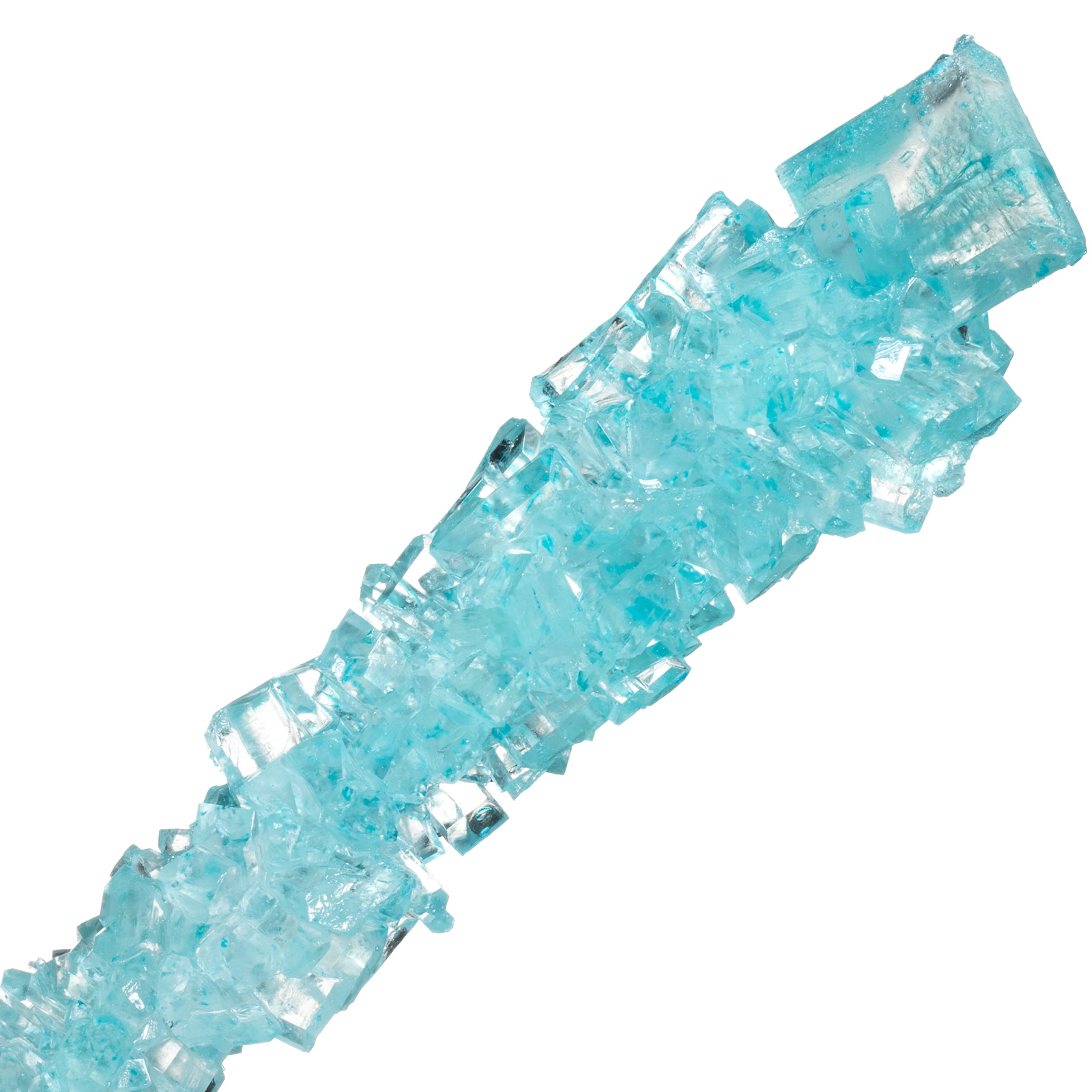 Light Blue Rock Candy Sugar Sticks - Cotton Candy Flavored - 36 Individually Wrapped Pieces - Perfect for Birthday Parties, Baby Showers & Candy Buffets