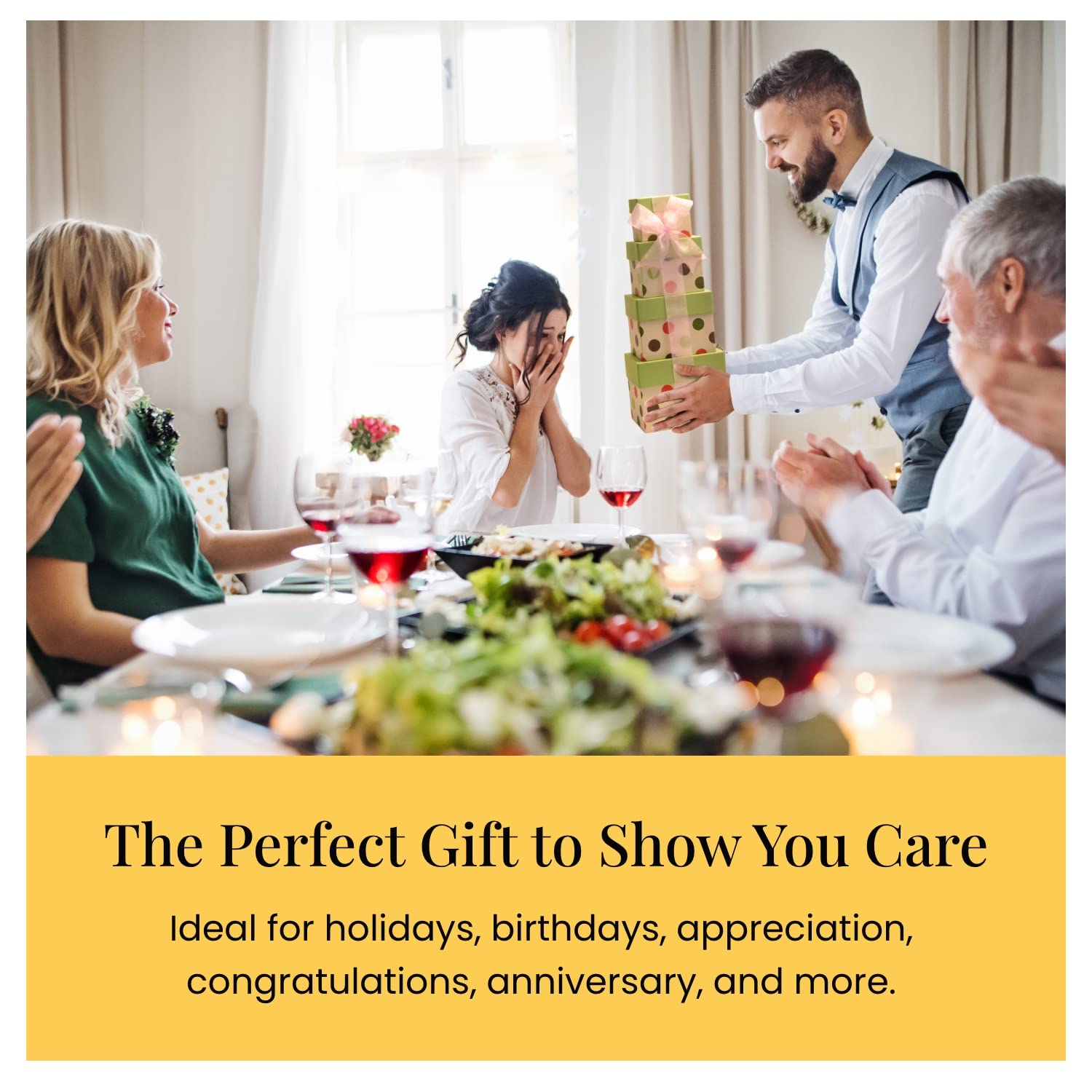 Premium Broadway Basketeers Gourmet Food Gift Basket Tower - Deluxe Snack Box for Women, Men, Families & College Students | Perfect for Birthday, Thank You, Corporate Gifts, Get Well Soon & Appreciation | Thoughtful Care Package Delivered Nationwide | Ideal for Office Celebrations, Housewarming Gifts & Holiday Presents