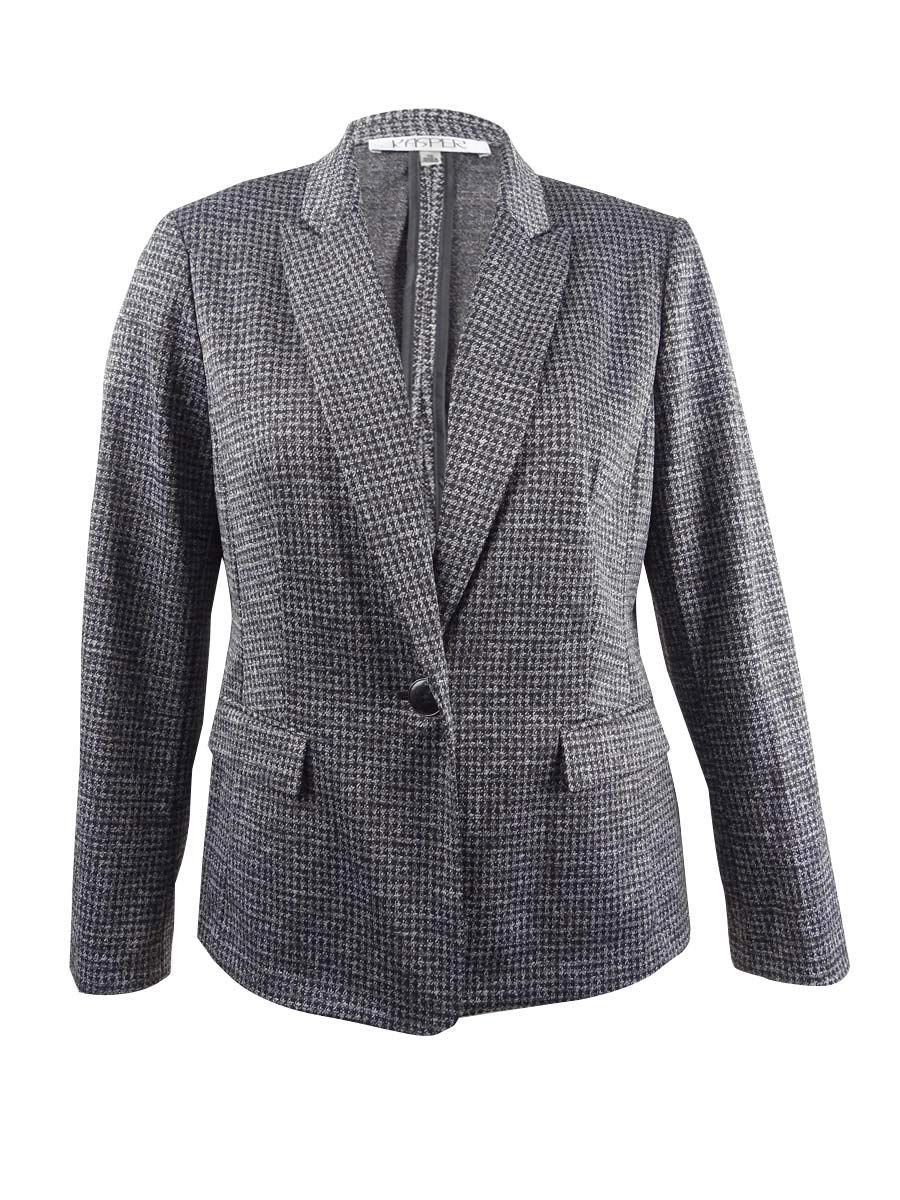 Kasper Women's Blazer Jacket - Professional Slim Fit Stretch Work Blazer for Office, Business, and Formal Events