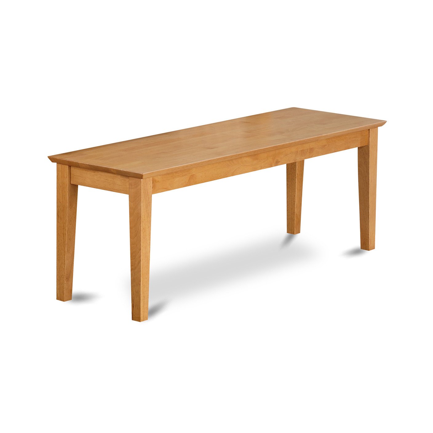 East West Furniture 6-Piece Oak Dining Set with Rectangle Table, 4 Chairs & Bench - 36x60 Inch - Perfect for Kitchen, Dining Room & Small Spaces