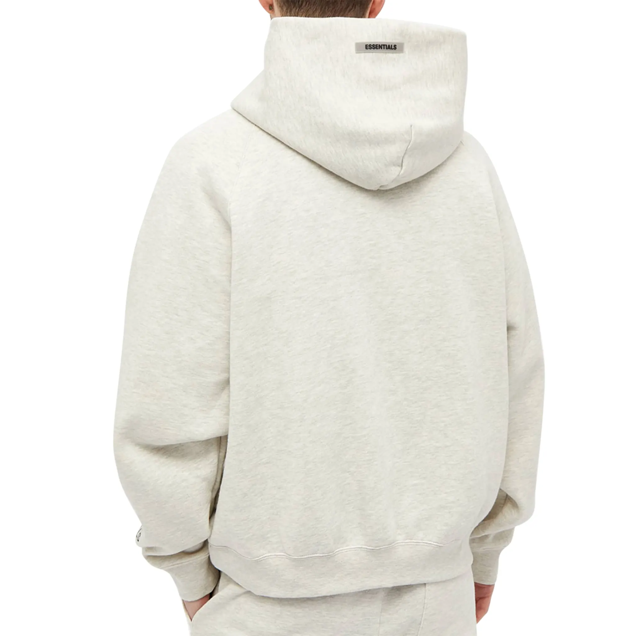 Fear of God Essentials Oatmeal Hoodie - Men's Oversized Pullover Sweatshirt | Soft Cotton Blend | Streetwear Fashion | Perfect for Casual Wear & Layering