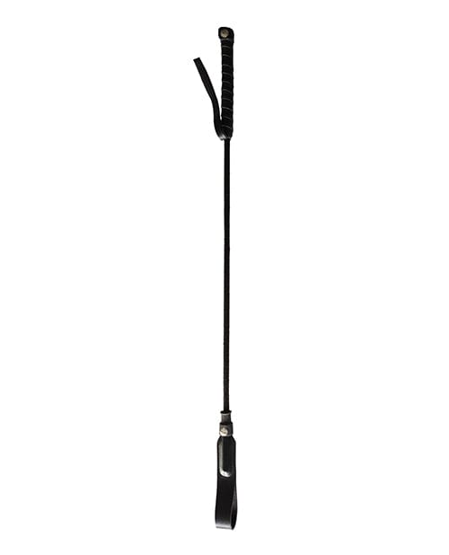 Premium Black Rouge Long Riding Crop with Slim Tip - Perfect for Equestrian Training, Horseback Riding & Dressage Practice