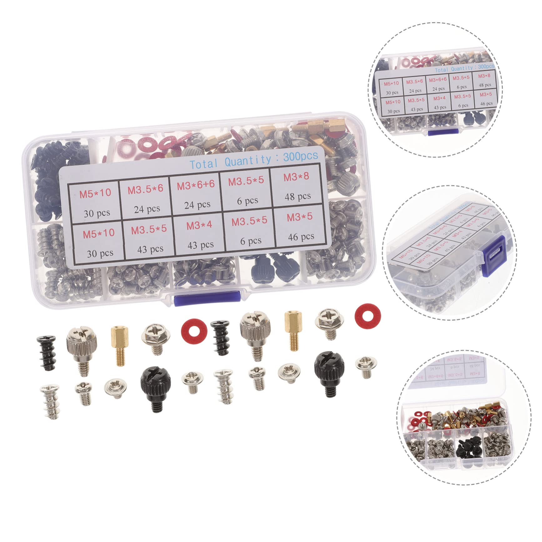 【Mikikit】1 Set Computer Host Screw Kit - Laptop Stands, Motherboard Screws, Fan Mounting, DIY Computer Build, Countersunk Bolts, Small Screws - Perfect for PC Assembly & Laptop Repair
