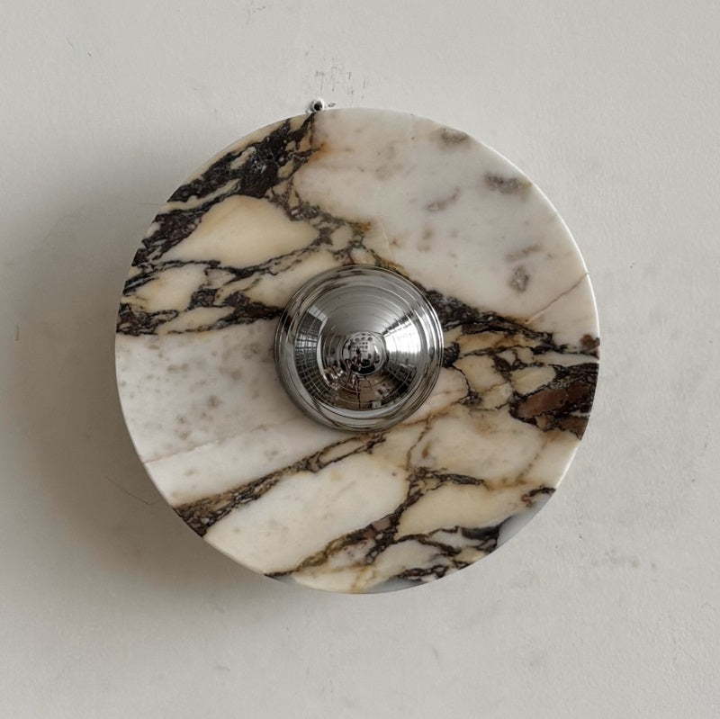 Calacatta Marble Wall Sconce Light - Modern Gold Finish Bathroom Vanity Lighting for Bedroom, Hallway & Living Room Decor