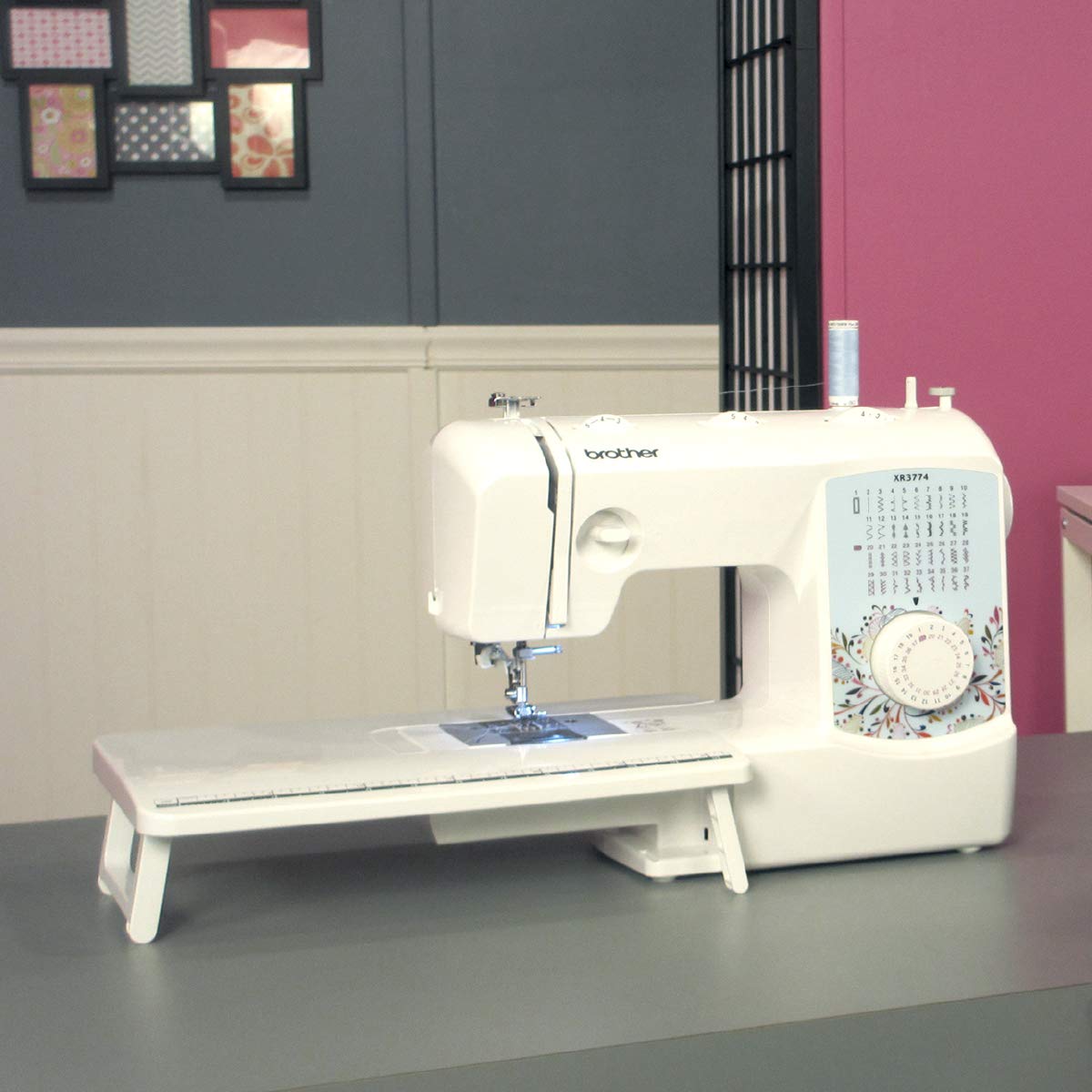 Brother XR3774 Sewing and Quilting Machine with 37 Built-in Stitches, Wide Table & 8 Included Sewing Feet - Perfect for Home DIY, Dressmaking, Quilting Projects and Crafting