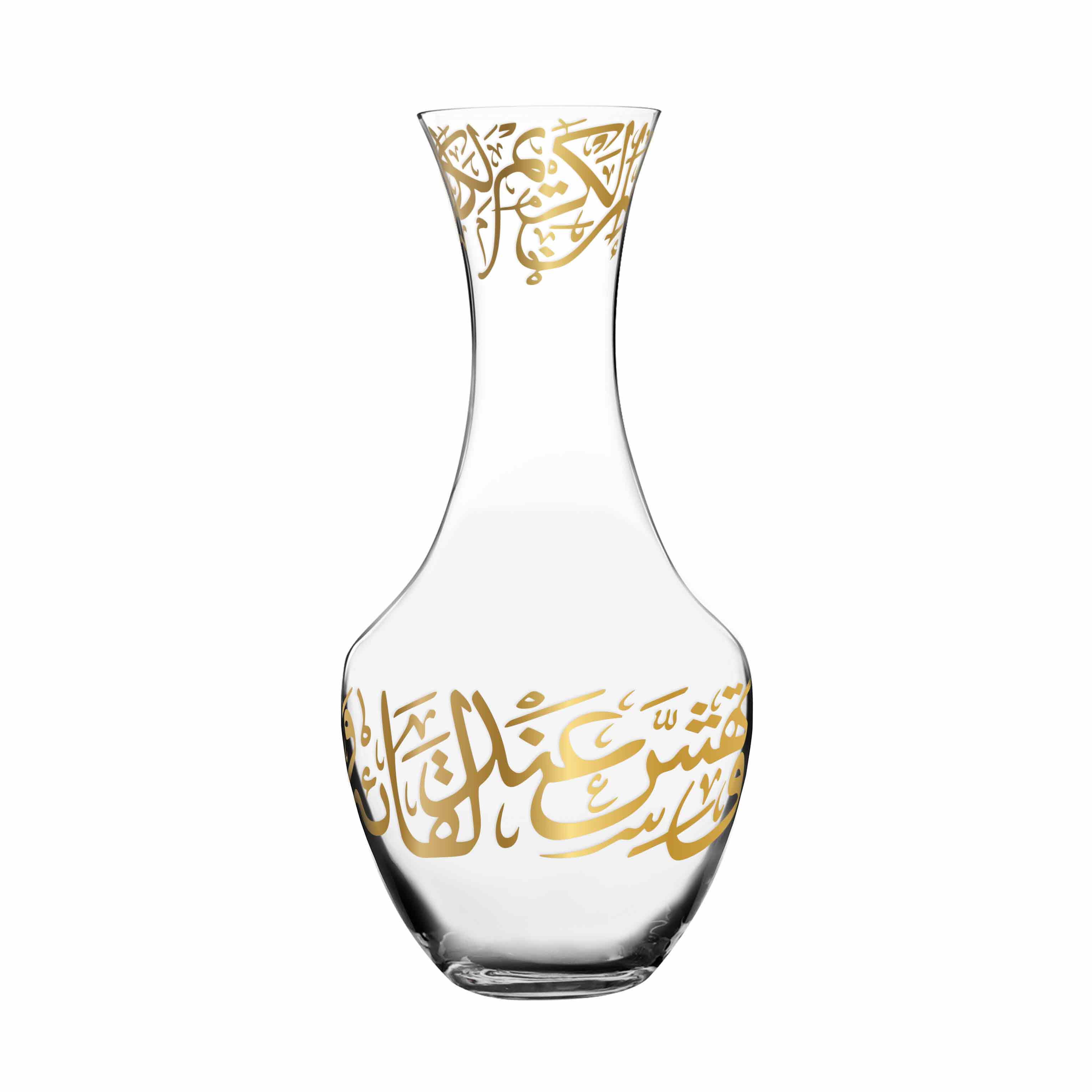 Dimlaj Kareem Premium Crystal Liquor Decanter with Gold Accents - Elegant Whiskey & Bourbon Decanter Set for Home Bar, Wedding Gifts & Entertaining