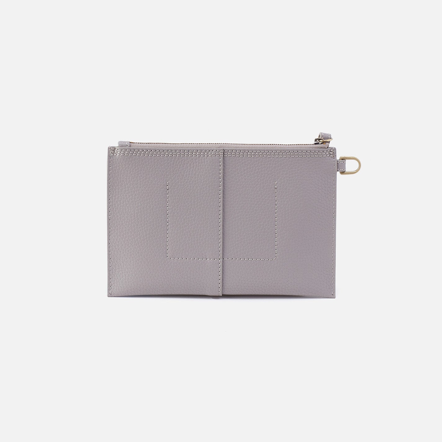 Vida Small Pouch in Micro Pebbled Leather - Morning Dove Grey | Compact Crossbody Bag for Women | Perfect for Everyday Essentials, Travel & Work Accessories