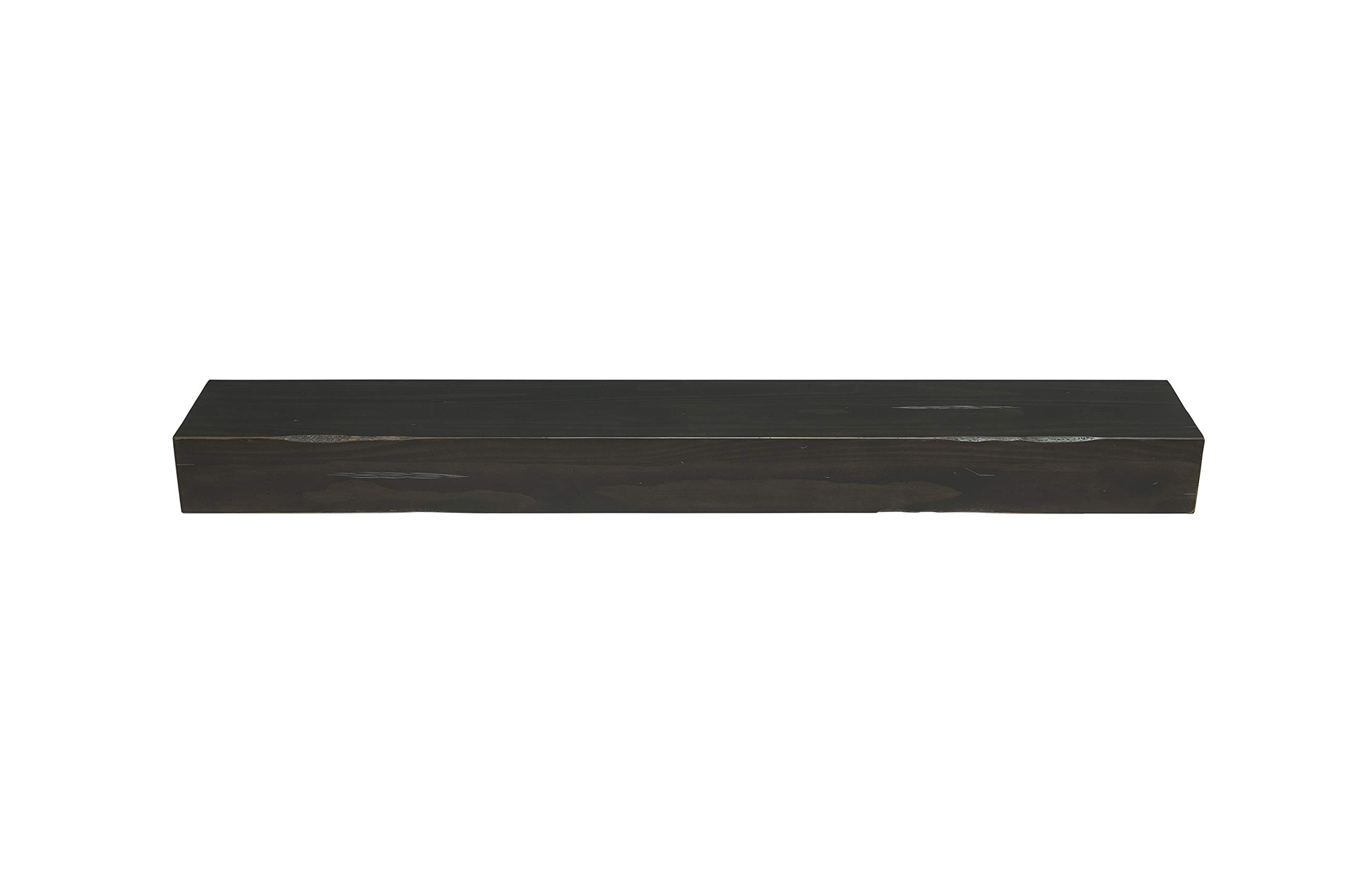 Pearl Mantels 412-72-20 The Shenandoah 72-Inch Wooden Shelf/Mantel - Espresso Rustic Distressed Finish - Perfect for Fireplace Mantel Decor, Living Room, Bedroom & Farmhouse Style Home Decor