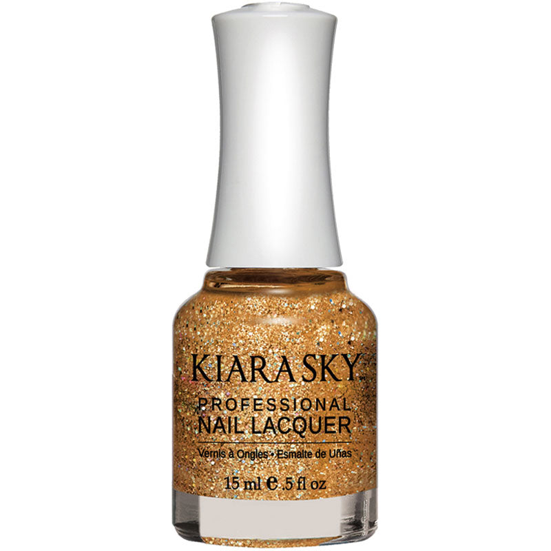 Strike Gold Nail Lacquer N433 - High Shine Metallic Gold Nail Polish for Women, Long Lasting & Chip Resistant - Perfect for Parties, Weddings, and Special Occasions