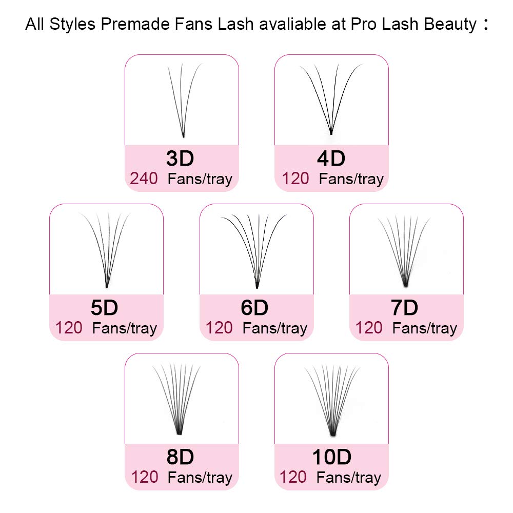 5D Volume Eyelash Extensions - C Curl 0.10mm 13mm Short Stem Premade Fans (3D/5D/7D) 9-20mm for Dramatic Eye Look - Perfect for Weddings, Parties & Special Occasions