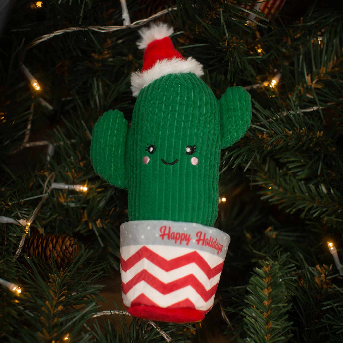 KONG Holiday Wrangler Cactus Dog Toy - Durable Chew Toy for Aggressive Chewers - Christmas & Halloween Pet Gift - Fun Interactive Play for Medium & Large Dogs - Perfect for Indoor & Outdoor Activities