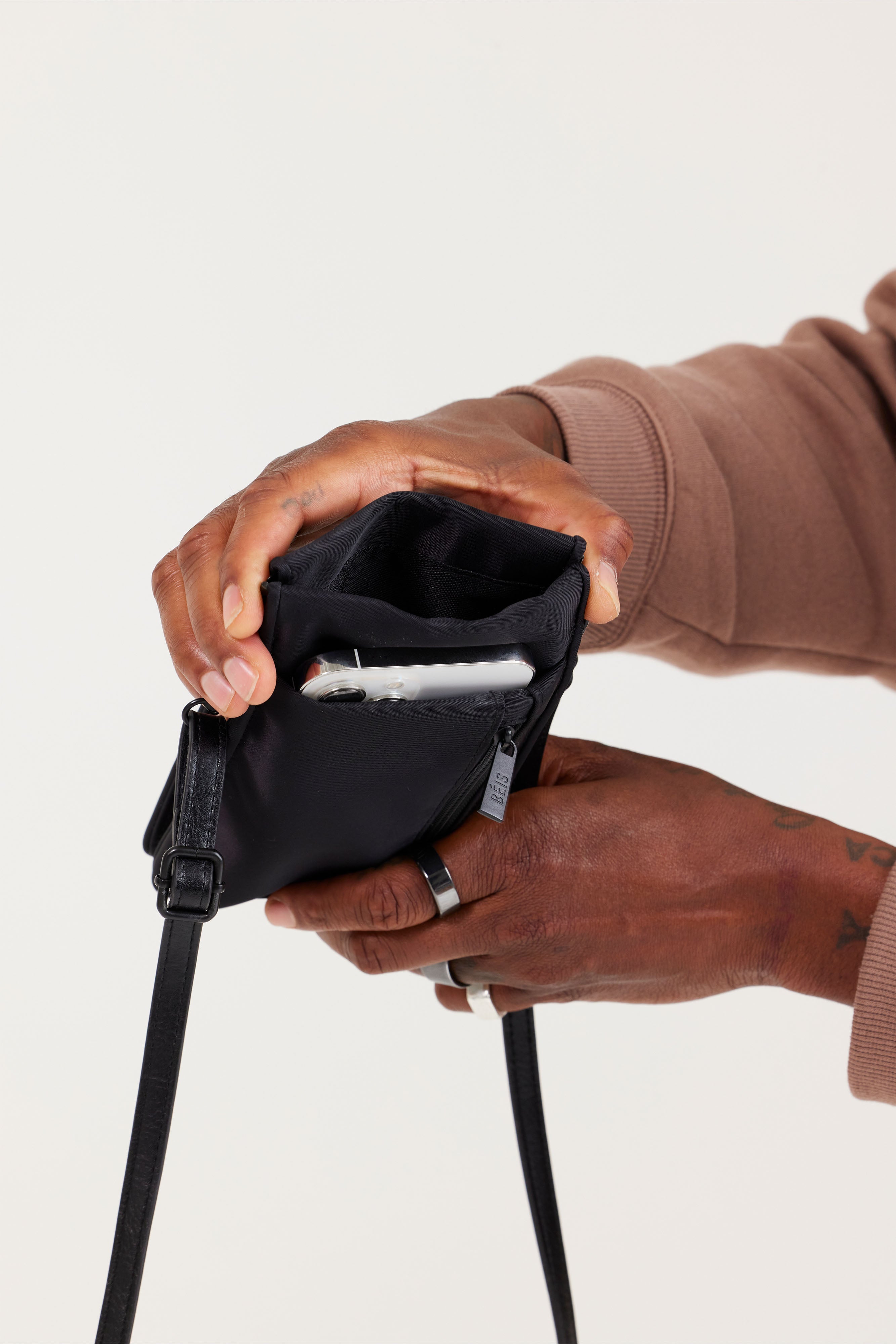 Stylish Black ID Crossbody Bag for Women - Perfect for Travel, Shopping & Everyday Use