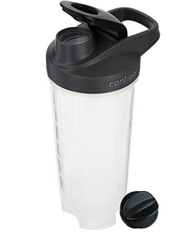Contigo 28 oz Shake & Go Fit Snap Lid Shaker Bottle - Leak-Proof Protein Shaker Cup for Gym, Workouts & Travel - BPA-Free Black Sports Water Bottle