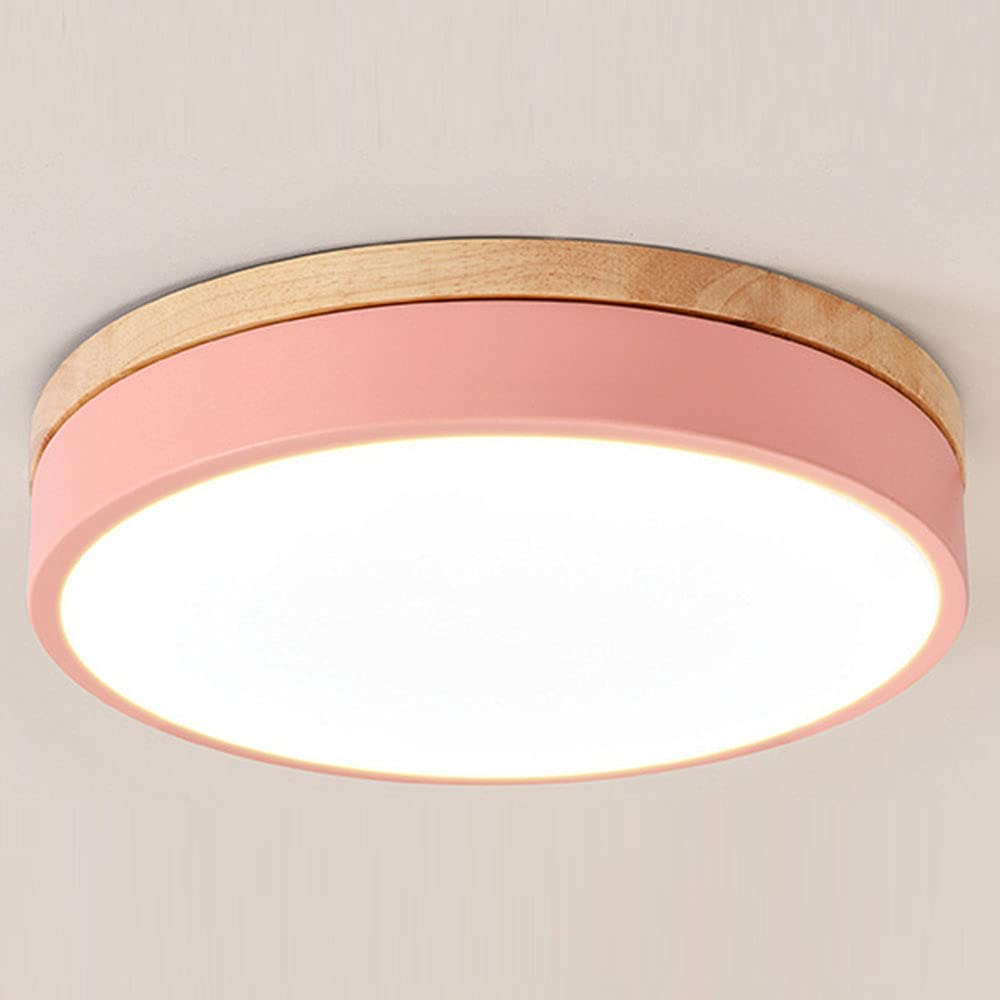 CHENKUI 2.7 Inch Modern Macaron Acrylic LED Ceiling Light - Round Flush Mount with 3-Color Dimmable Downlight - Perfect for Kids Bedroom, Living Room, Restaurant & Cafe Lighting Decor