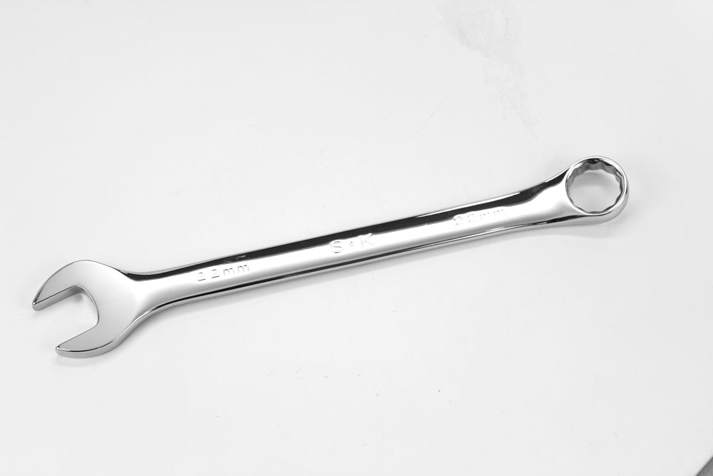 22mm 12-Point Metric Combination Chrome Wrench - Professional Grade Tool for Automotive Repair, Plumbing & DIY Projects
