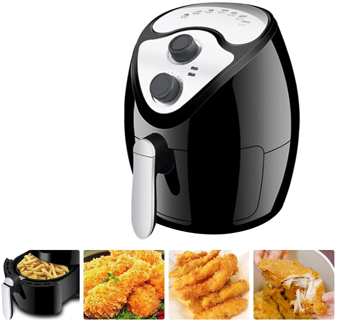 Premium 6.5QT Electric Air Fryer Oven Combo with Digital Temperature Control, Nonstick Basket & Auto Shut-Off - Healthy Oil-Free Cooking for Chicken Wings, French Fries, Vegetables - Perfect for Family Dinners & Meal Prep