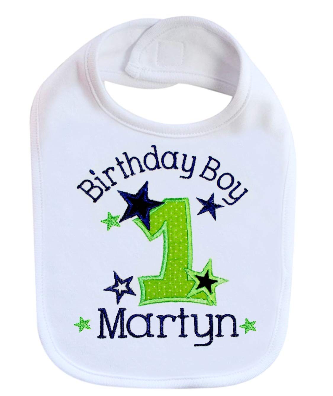 Personalized 1st Birthday Bib for Boys - Custom Name Smash Cake Bib | Perfect for Baby's First Birthday Party & Cake Smashing Photos