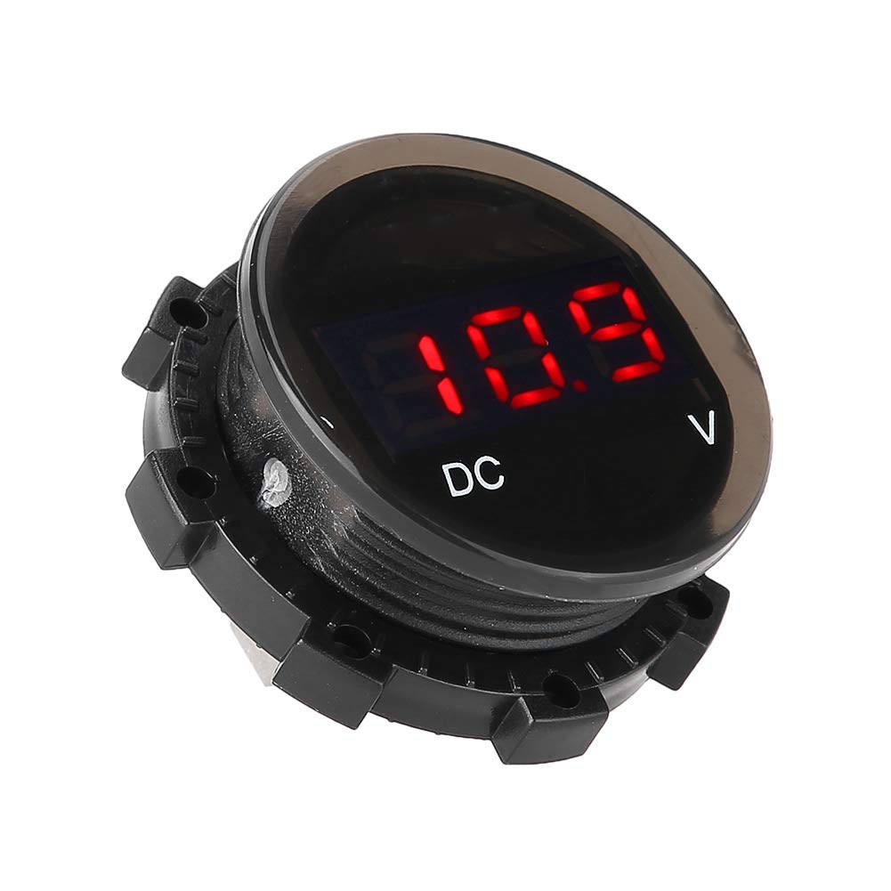 Modified Motorcycle Voltmeter LED Display - Red for Bike Voltage Monitoring