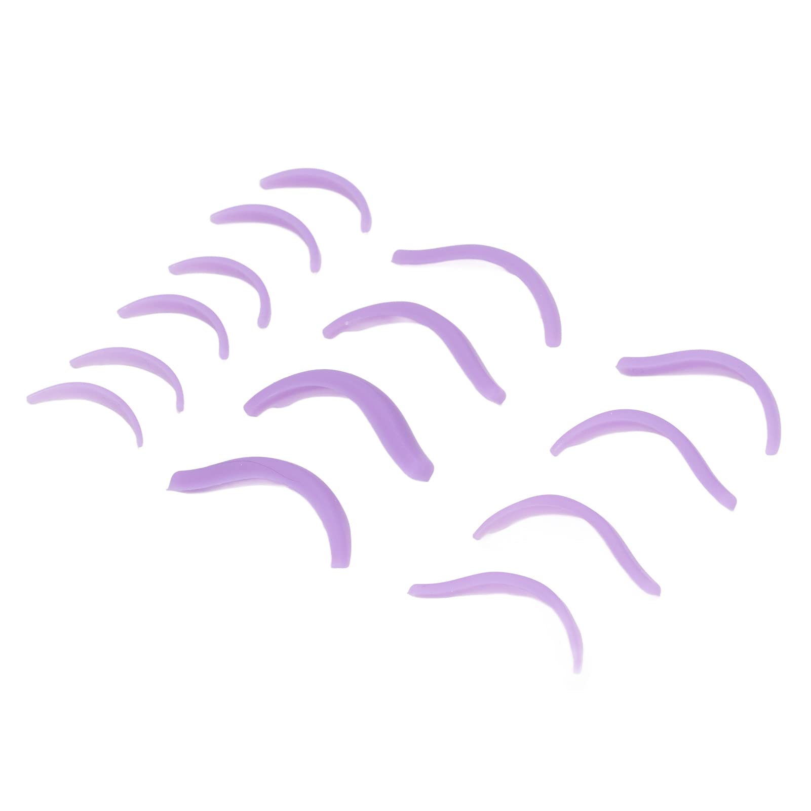 Professional Eyelash Perming Pads - Soft Silicone Lash Lift Shields (7 Sizes, 7 Pairs) for Salon & Home Use - Perfect for Lash Extensions & Perming (Purple)