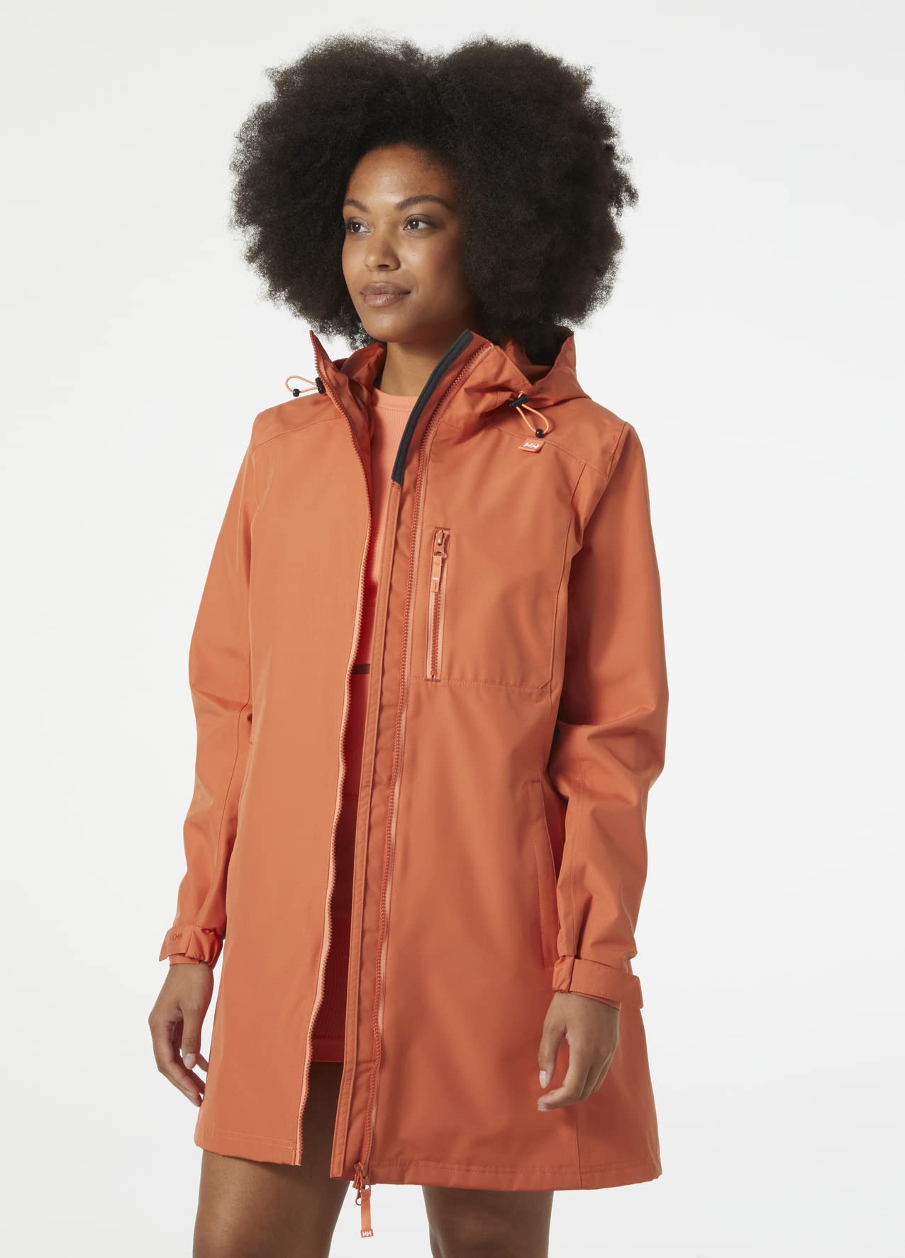 Helly Hansen Women's Belfast Long Waterproof Rain Jacket - Lightweight Windproof Outdoor Coat for Hiking, Camping & Everyday Wear