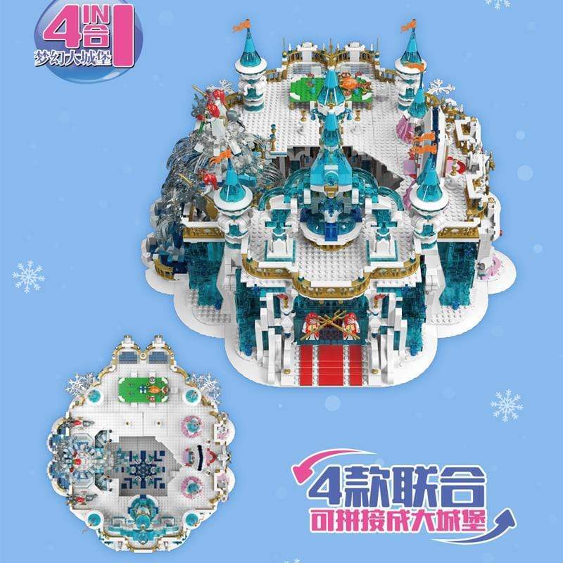 Mould King 11008 Snow Palace Building Blocks Set - 3,800+ Pieces, Winter Castle Model Kit for Adults & Teens - Perfect for Holiday Decor, Gift, and Display | DIY Creative Construction Toy for Home & Office