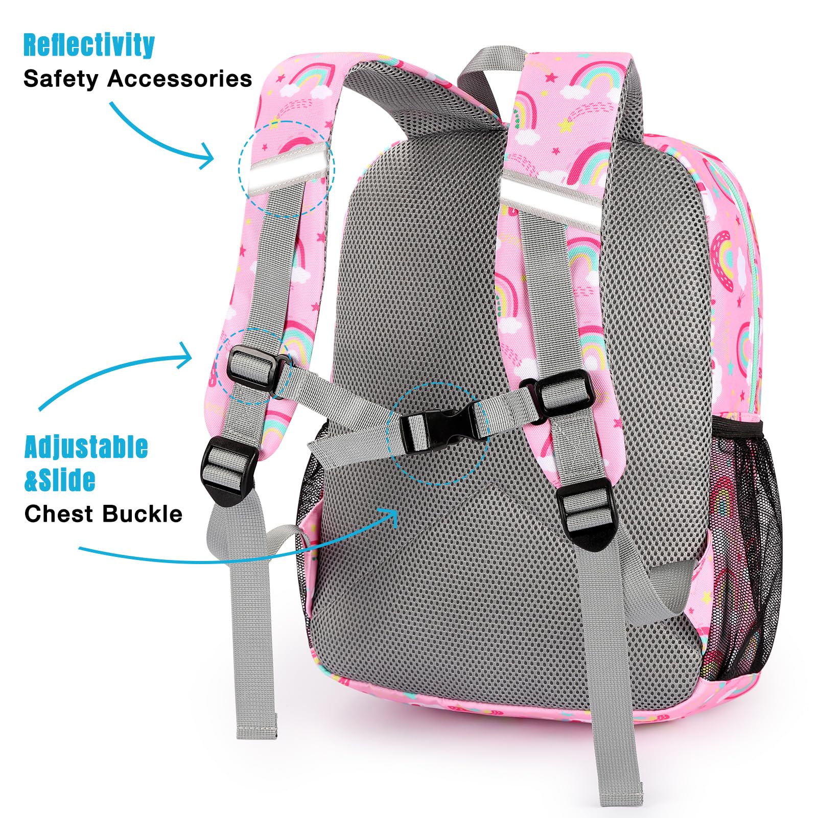 Dinosaur Backpack for Girls 4-8 Years Old | 15 Inch Kids School Backpack for Kindergarten & Elementary School | Cute Dinosaur Print Bookbag for Daily Use, Travel & Outdoor Activities
