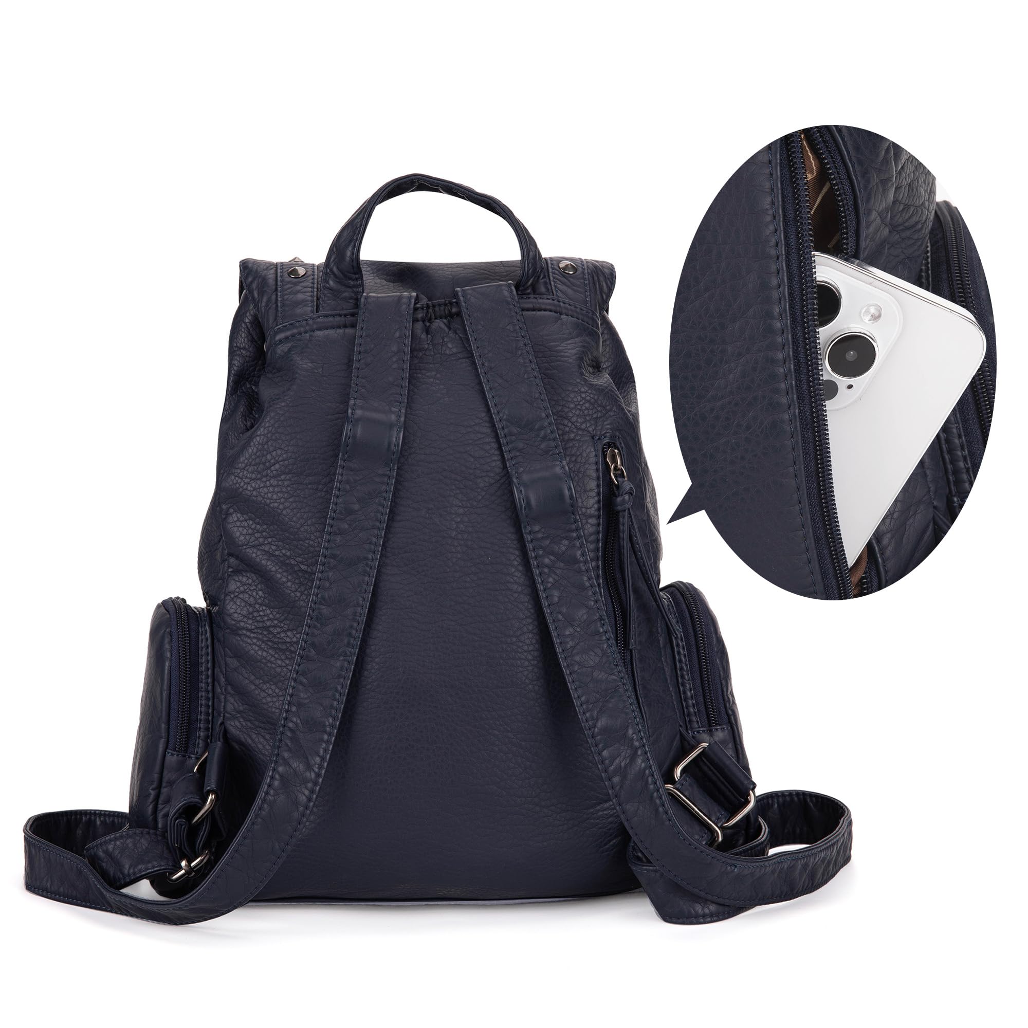 Montana West Women's Leather Backpack Purse - Trendy Casual Travel Daypack for Work & Outings