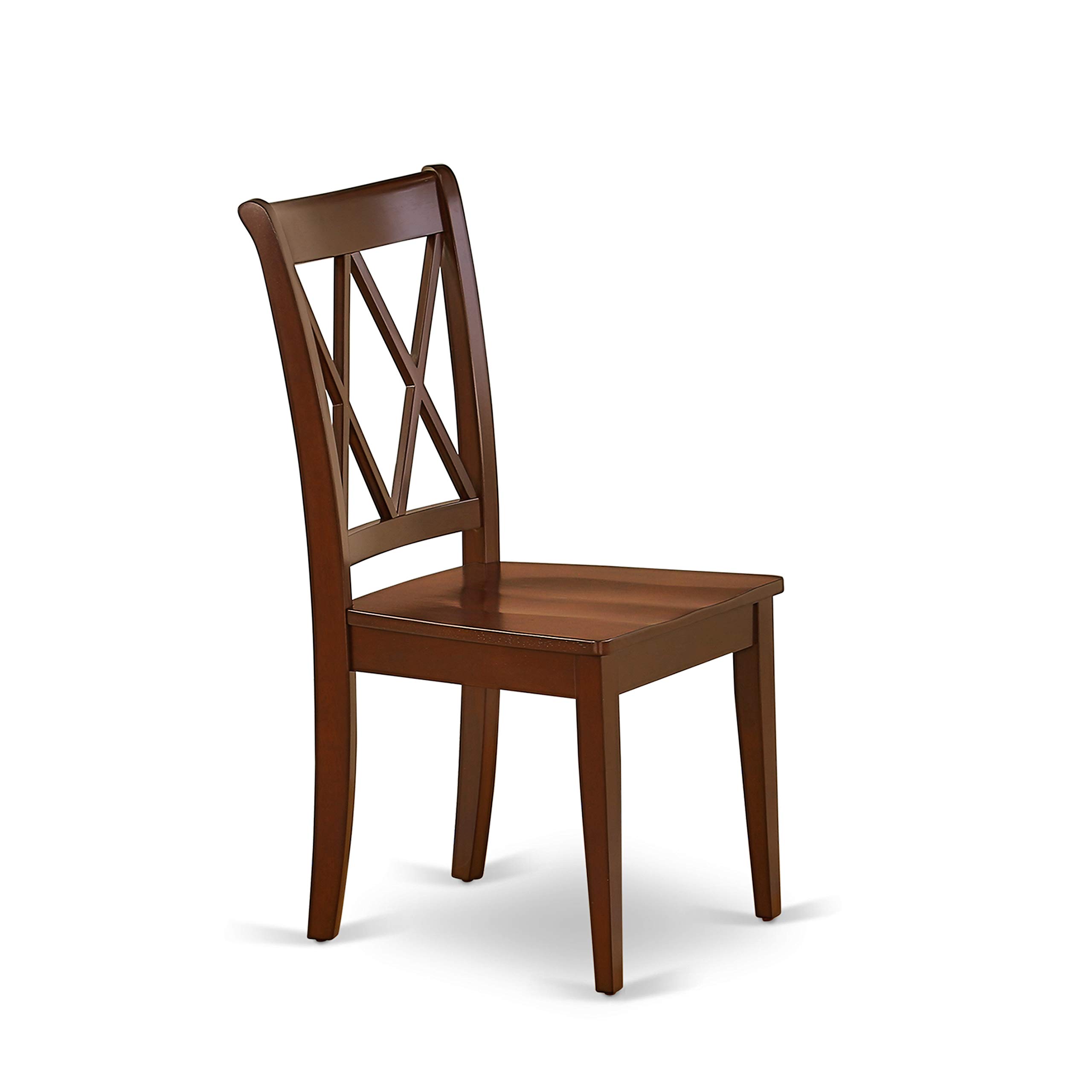 East West Furniture NDCL3-MAH-W 3-Piece Mahogany Dining Set with Extendable Table & 2 Wooden Chairs (30x48 Inch) - Perfect for Small Spaces, Breakfast Nooks & Cozy Apartments