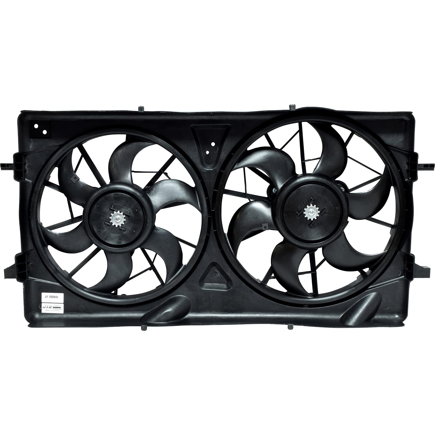 New Dual Radiator & Condenser Fan Assembly for Chevy Cobalt Ion - Replacement Cooling System Part for Engine Overheating Prevention - Perfect for Summer Driving & Heavy Traffic Conditions