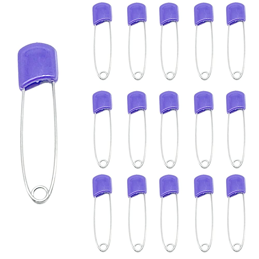 Ruidee 50 Pcs Safety Diaper Pins - Plastic Head Baby Nappy Pins for Cloth Diapers & Laundry