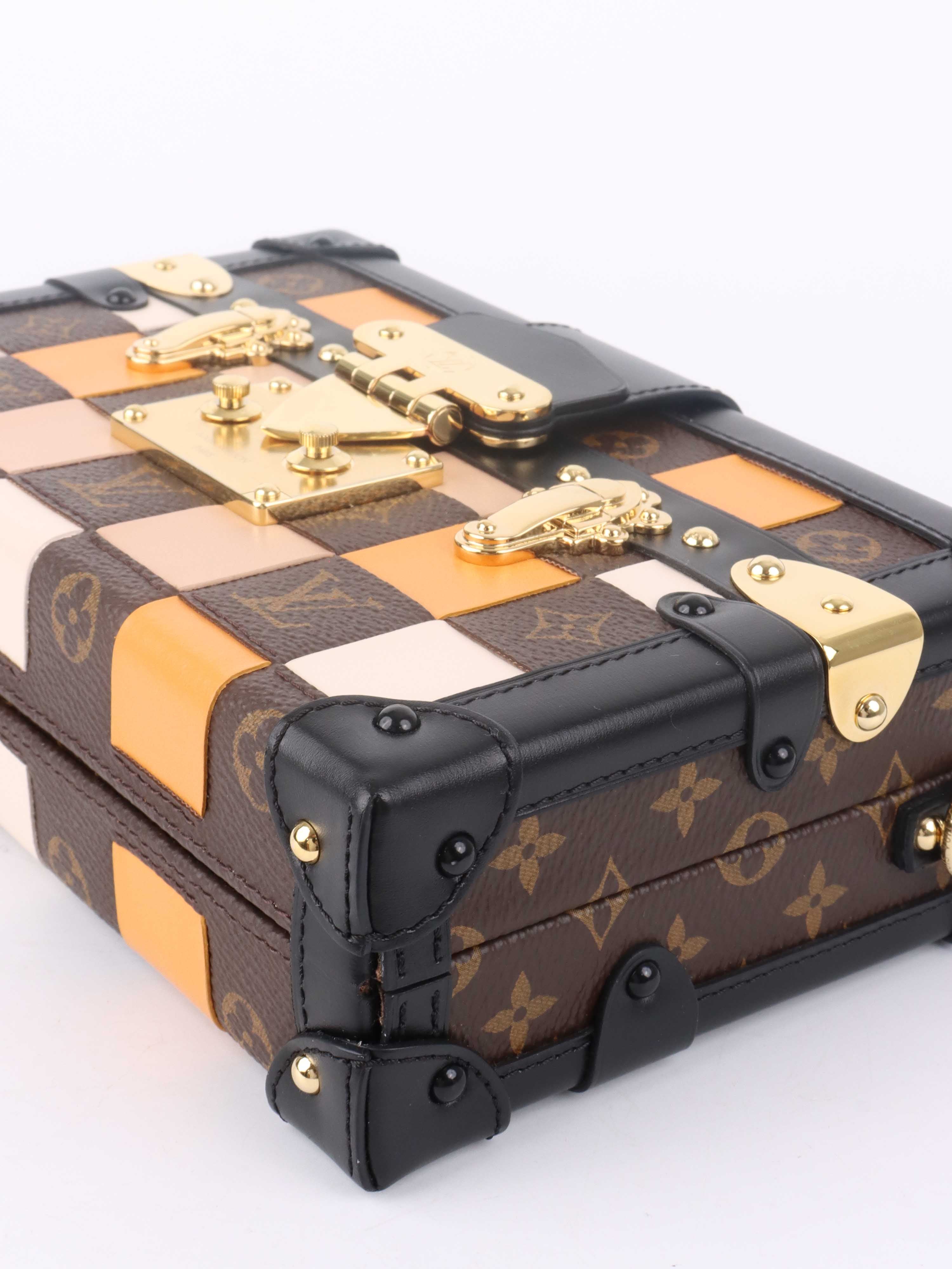 Authentic Louis Vuitton Monogram Tressage Petite Malle Crossbody Bag - Luxury Designer Handbag for Women, Perfect for Parties & Evening Events