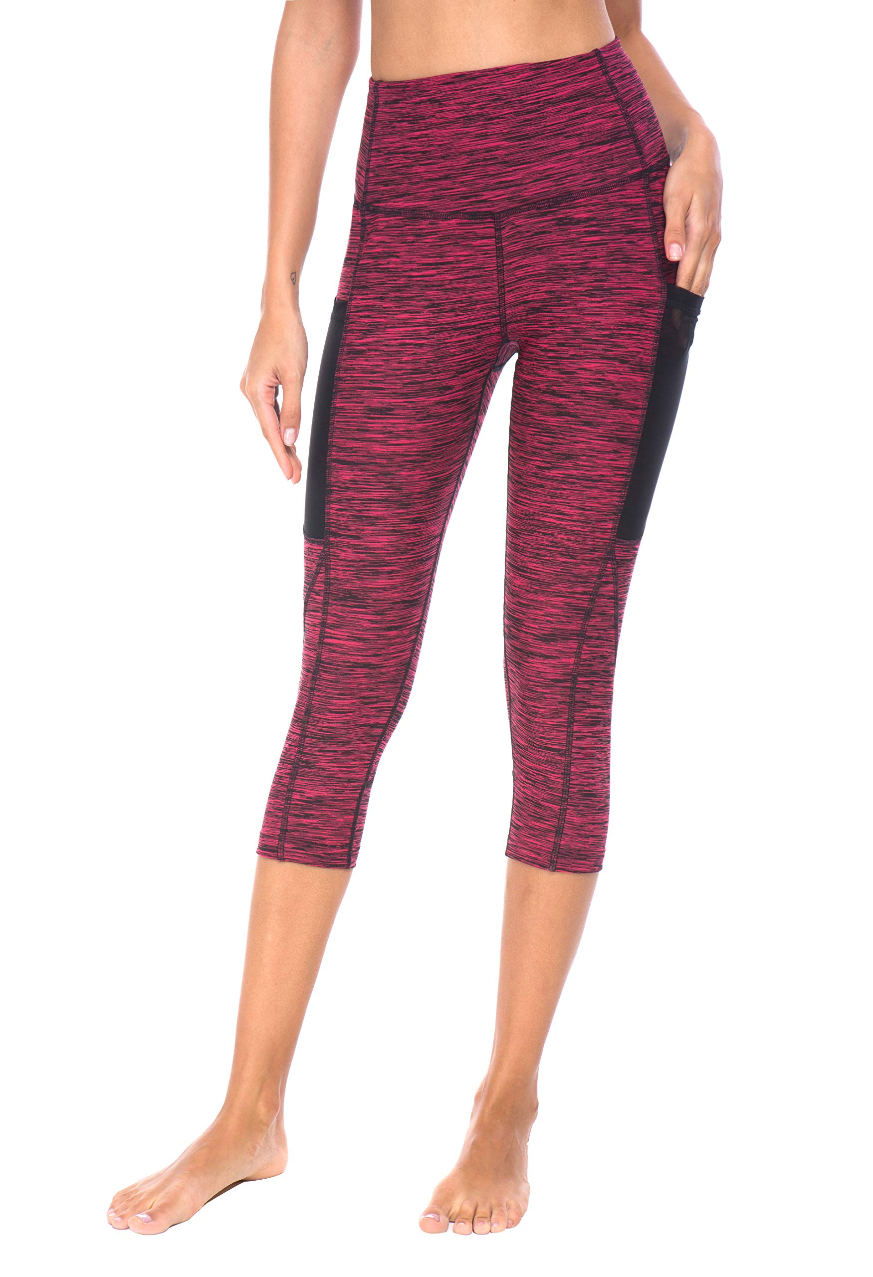 Zinmore Women's High Waist Yoga Pants - Tummy Control Workout Leggings for Gym, Running & Activewear | Stretchy Comfortable Fitness Capris for Yoga, Pilates & Lounge Wear