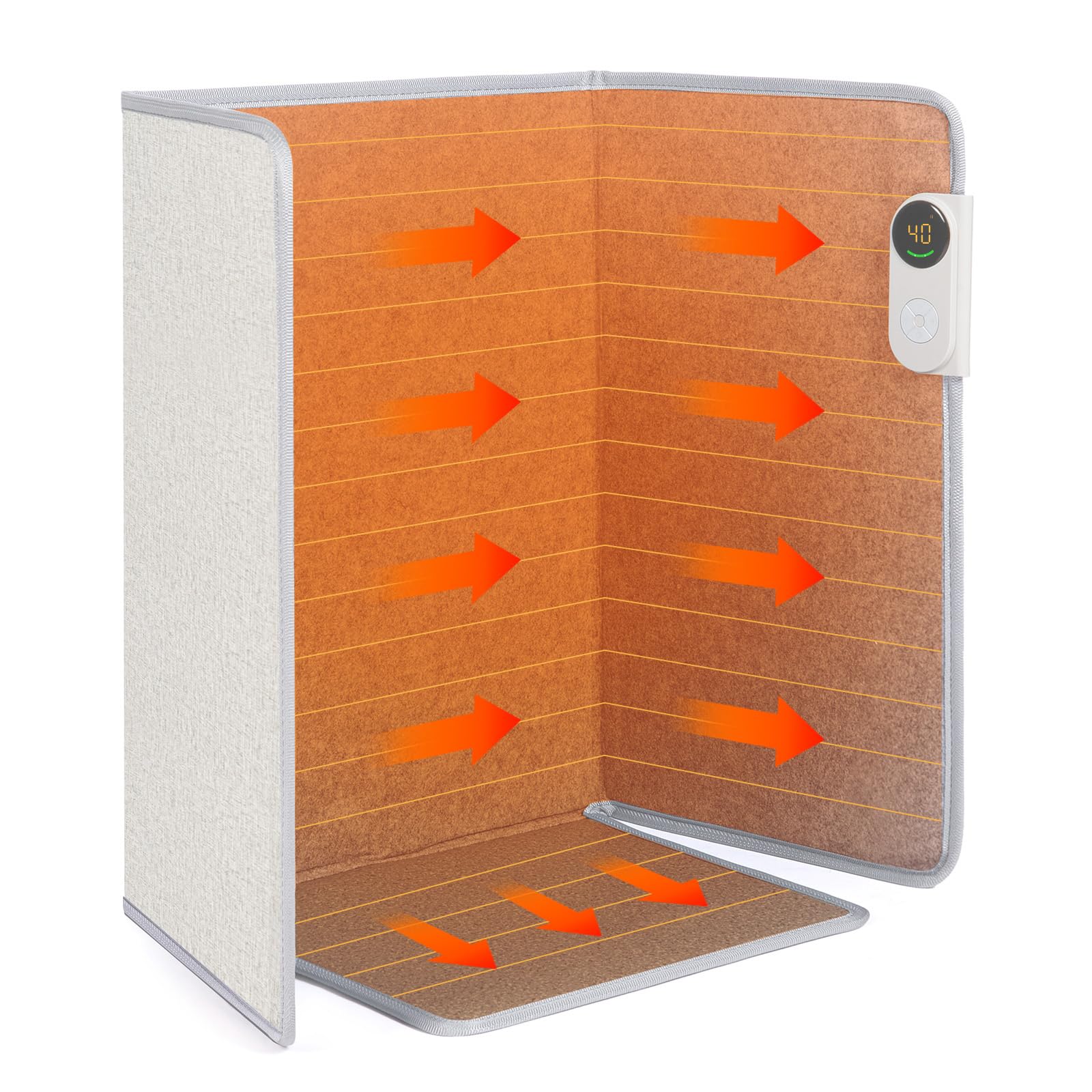 Portable Space Heater for Office & Home - Foldable, Silent & Energy Efficient with Thermostat, Timer & Auto Shut-Off - Safe for Legs & Ankles - Perfect for Desks, Bedrooms & Small Spaces