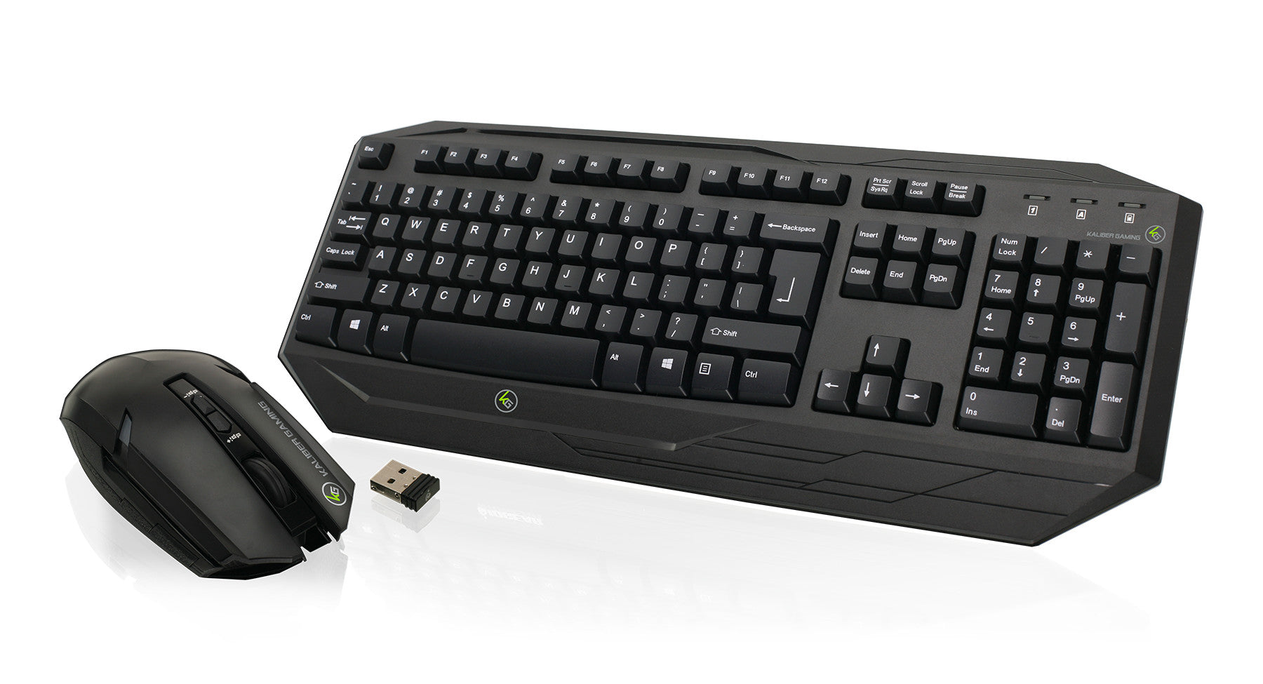 Kaliber Gaming Wireless Keyboard and Mouse Combo - RGB Backlit, Ergonomic Design for PC, Mac, Laptop - Perfect for Gaming, Office Work & Home Use