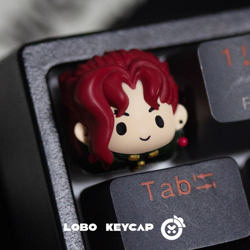 JoJo's Bizarre Adventure Keycaps - Kujo Jotaro & Kakyoin Tenmei Resin Artisan Keycaps for Mechanical Keyboards | Anime Collectible for Gamers & Typing Enthusiasts | Perfect for Custom Keyboard Builds & Gift Giving