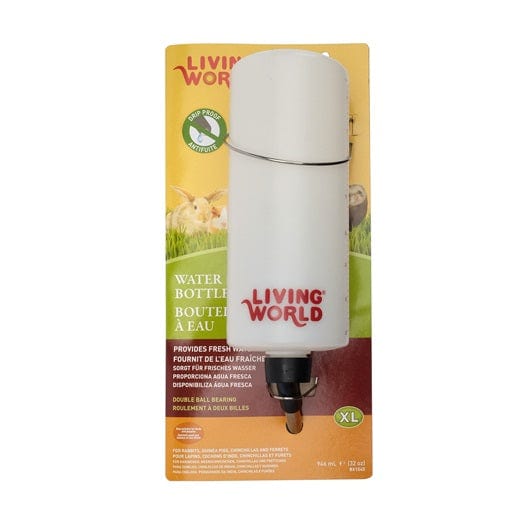 Living World Leakproof Small Animal Water Bottle - Durable Hamster, Guinea Pig, Rabbit Water Dispenser for Cage & Travel Use