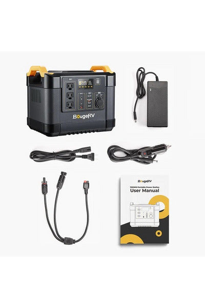 BougeRV 1100W Portable Power Station with AC Outlet - Emergency Backup Power for Camping, Home Use & Outdoor Adventures