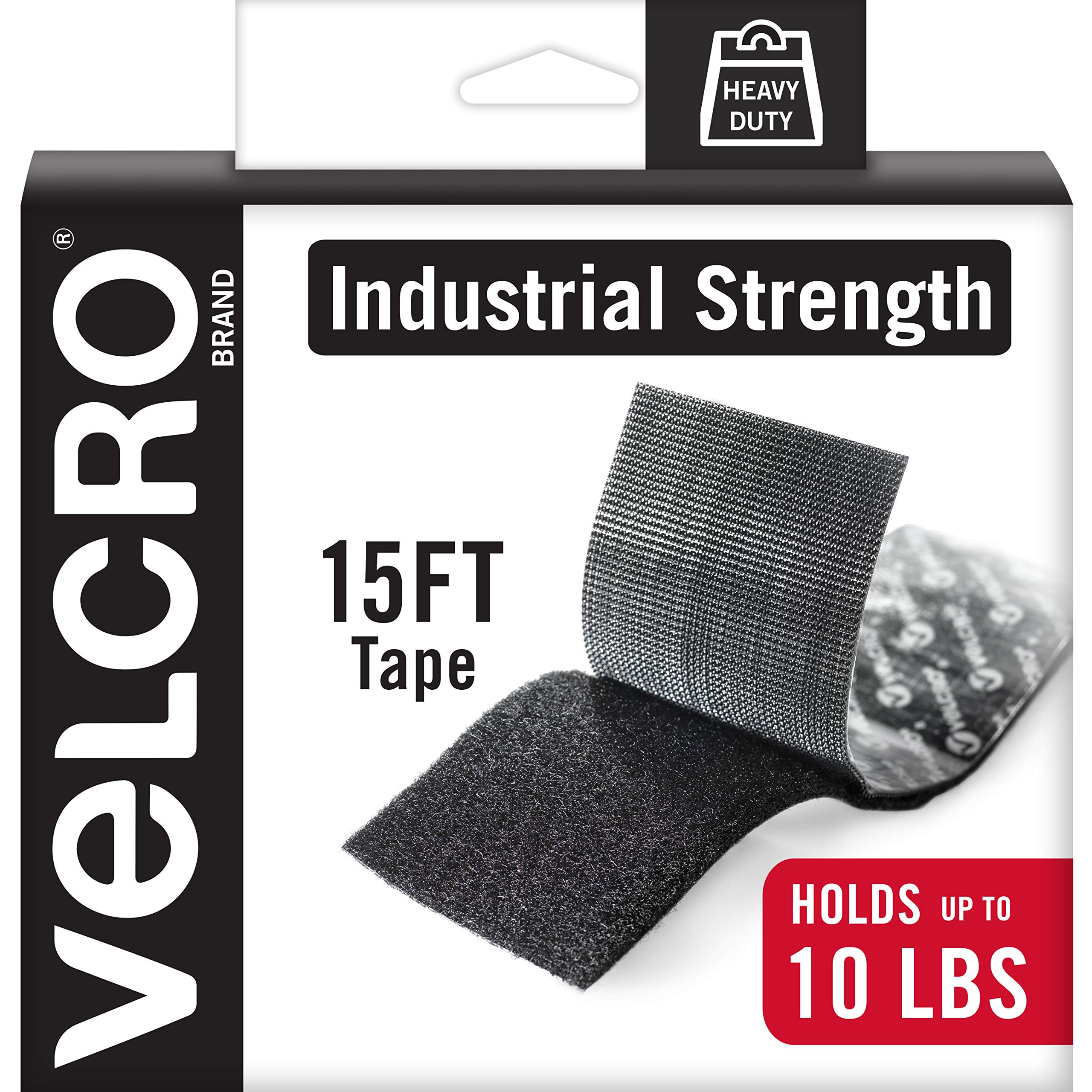 VELCRO Brand Extreme Outdoor Heavy Duty Tape - 2-Pack Industrial Strength Hook and Loop Fastener with Adhesive | Perfect for Camping Gear, Tool Organization & DIY Projects