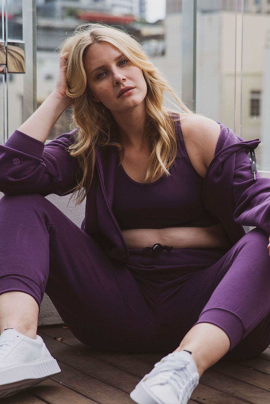 Off Duty Trackpants for Men & Women - Soft Comfortable Jogger Pants in Blackcurrant Color | Perfect for Lounge Wear, Gym, Running & Casual Outfits