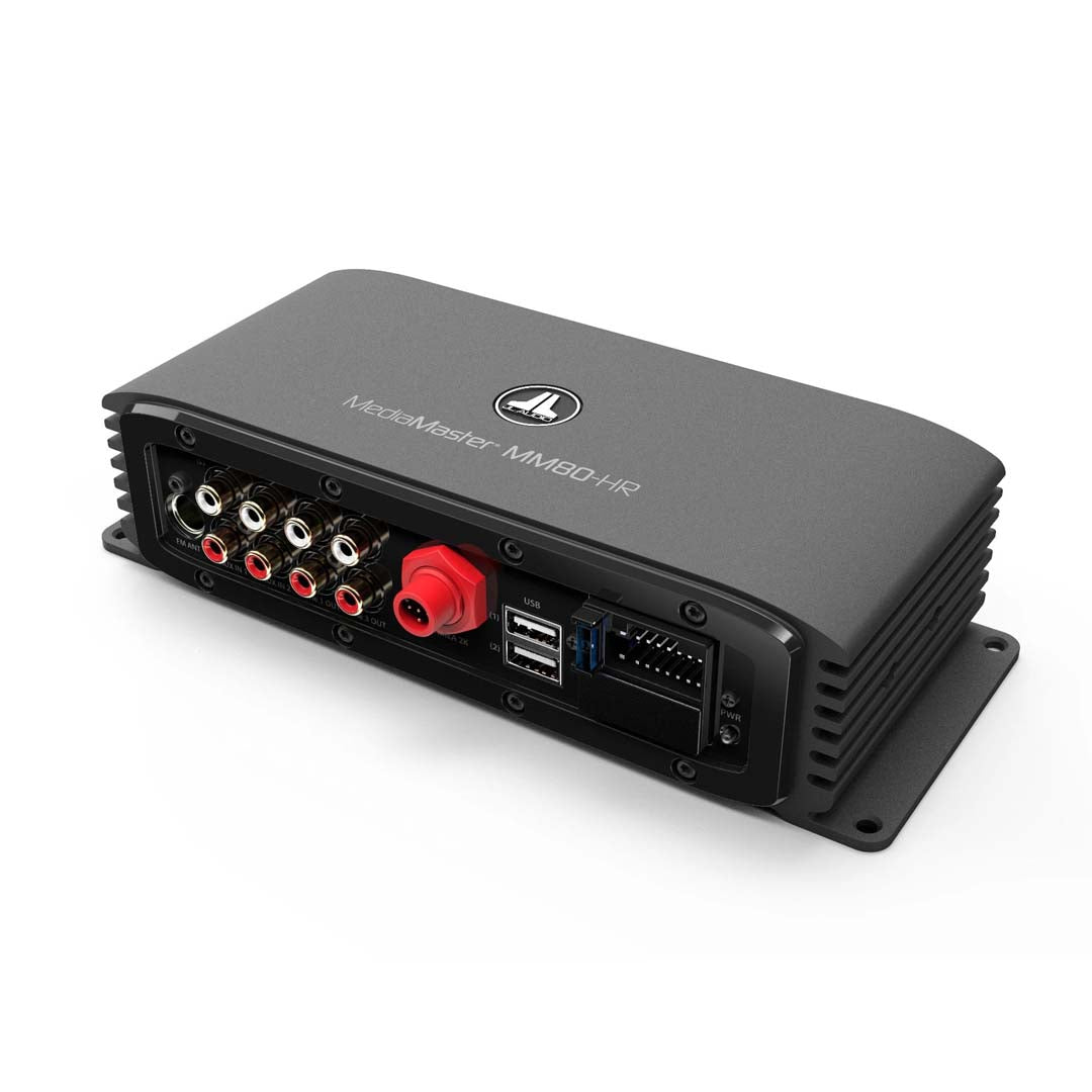 JL Audio MM80 HR MediaMaster Marine Hideaway Receiver - Waterproof Marine Stereo System for Boats, Yachts & Outdoor Use