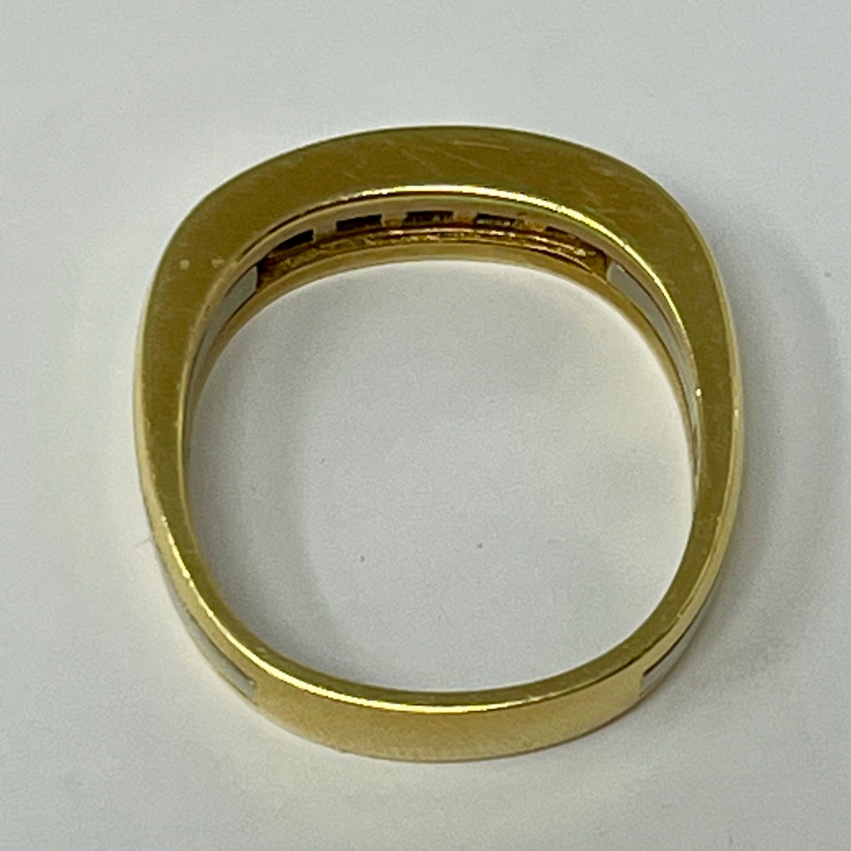 18K Gold Men's Ring with 5 Square Sapphires - Luxury Statement Jewelry for Men, Wedding Bands, Anniversary Gifts & Special Occasions