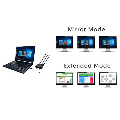 Accell mDP-3DP Multi Monitor Splitter - 1x Mini DisplayPort to 3x DisplayPort MST Hub - 4K@60Hz, Plug & Play, Black (K088B-003B) - Perfect for Home Office, Gaming & Multi-Screen Workstations