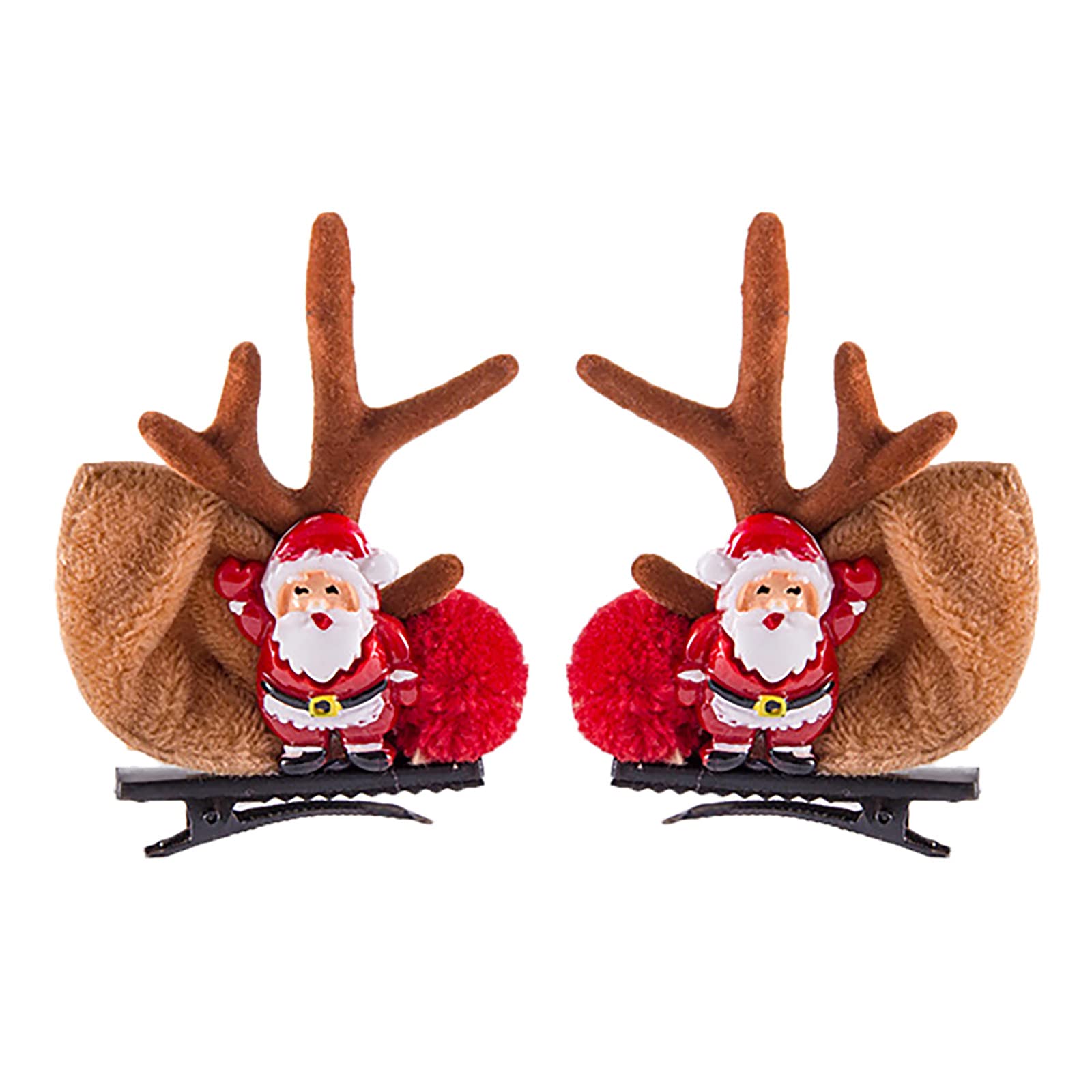 Christmas House Decorations for Indoor & Outdoor - Holiday Party Decor Set with Creative Antler Hairpins (Gold Powder) - Perfect for Xmas Tree Decorating, Gift Exchange & Kids' Costume Accessories