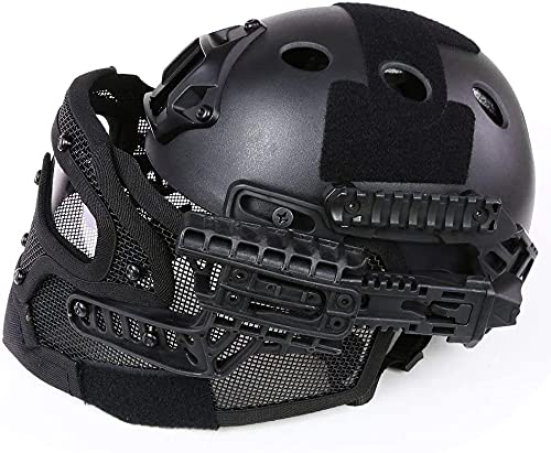 Tactical Helmet for Airsoft & Paintball - ABS Fast Helmet with Goggles - Military, Hunting, CS Games & Outdoor Activities - Perfect for Cosplay, Movie Props & Tactical Training