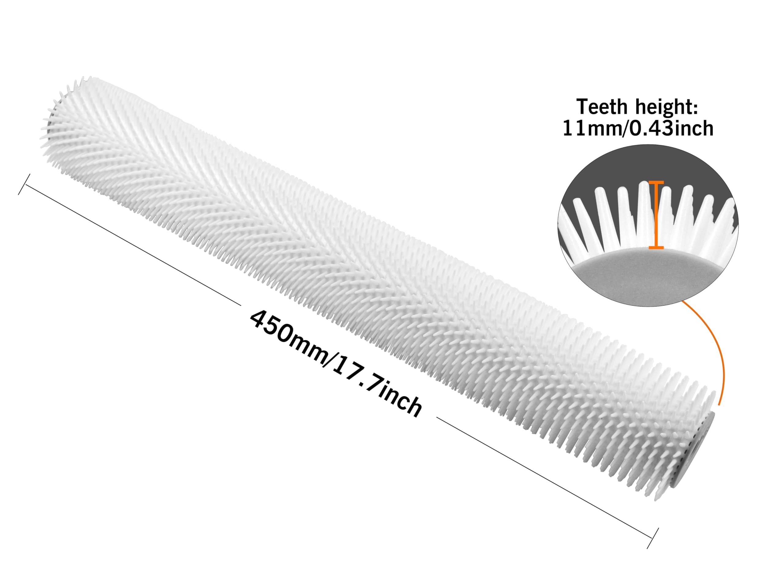 ROLLINGDOG 450mm Spiked Roller for Epoxy Floor & Self-Leveling Concrete - Heavy Duty Spiked Screeding Compound Roller for Cement, Concrete, Paint - Perfect for DIY Home Renovation & Professional Construction Projects
