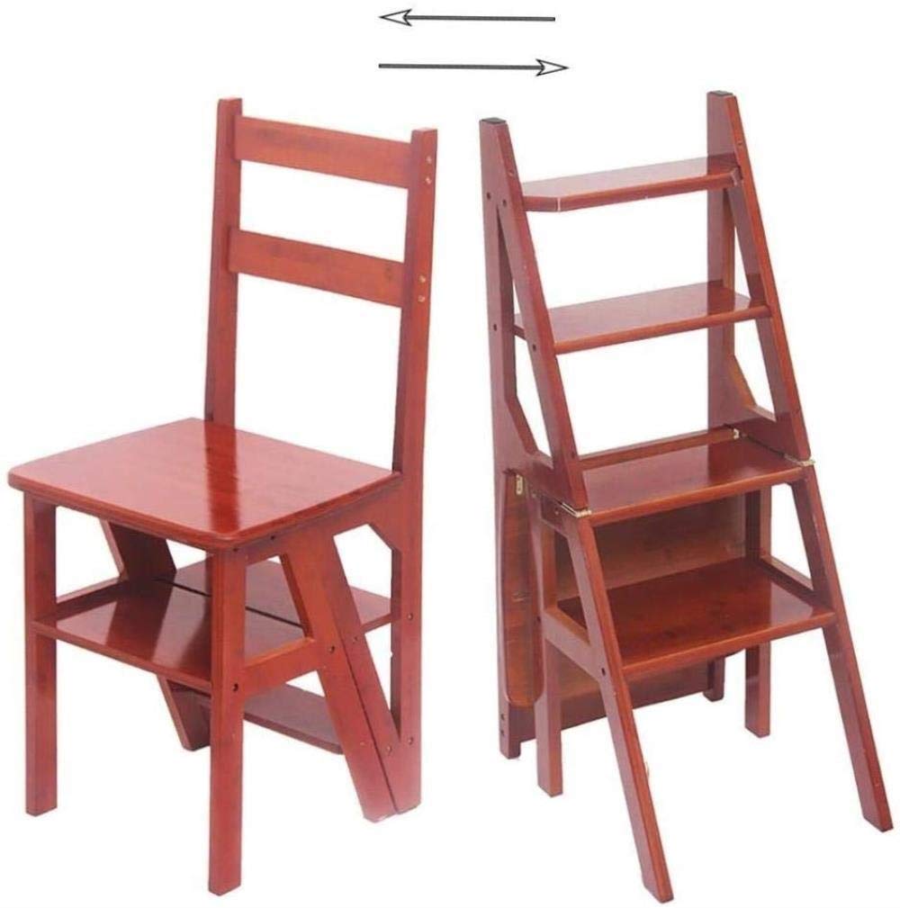4-Tier Foldable Bamboo Step Stool for Home, Indoor Climbing Stool with Non-Slip Surface - Perfect for Kitchen, Bathroom, Kids' Room & Reaching High Shelves