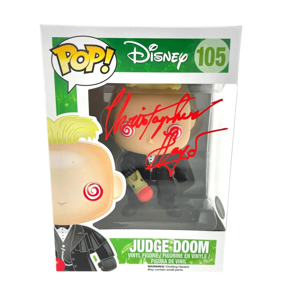 Authentic Christopher Lloyd Signed Judge Doom Who Framed Roger Rabbit Funko Pop with PSA/DNA COA - Rare Collectible for Movie Fans & Pop Culture Enthusiasts - Perfect for Display, Gifts, and Memorabilia Collections