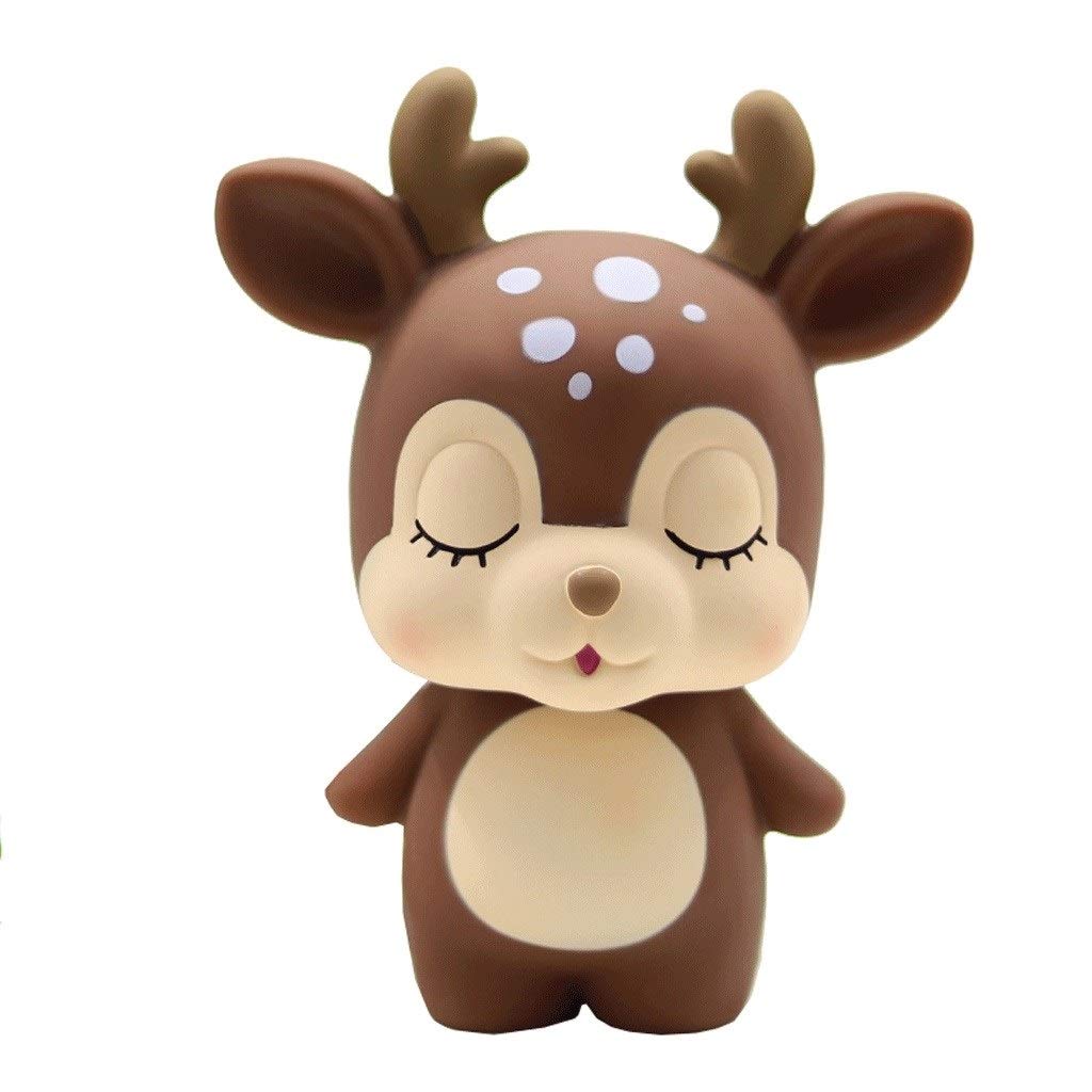FSHAN Cute Piggy Bank - Creative Cartoon Pig Money Box with Shatter Design, Coin Savings Jar for Kids | Best Gift for Children's Birthday & Financial Education | Home Decor & Money Saving Tool (Brown)